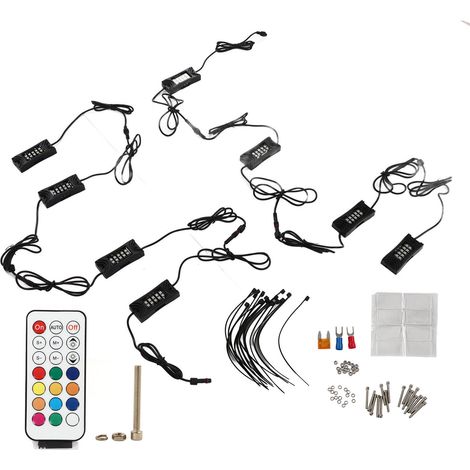 Kit 12V RGB Bluetooth Lumières de Roche IP67 Étanche Universel pour 4x4 Camion UTV ATV SUV Bateau (1/5)