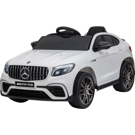 Mercedes Elektro-Kinderauto für Kinder von 3-5 Jahren mit Sicherheitsgurt und Fernbedienung, Weiß (1/5)