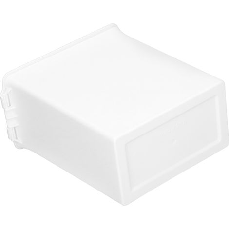 Boîte de rangement bureau en plastique anti-poussière avec couvercle à clapet, étiquettes autocollantes incluses, 12x7,8x14,6 cm, organisateur de tiroir empilable (1/5)
