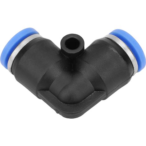 10 Stück Kunststoff-Winkel-Schnellkupplungen für pneumatische Luftschläuche, Steckverbinder PV-6 (6 mm) (1/5)