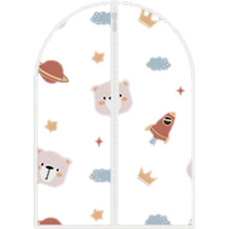 Protection de Vêtements avec Fermeture Zippée PEVA - Sac à Vêtements Multicolor (60x80cm, 60x100cm, 60x120cm, 60x140cm) - Idéal pour Voyage et Rangement Organisé - Pack 1 Sac