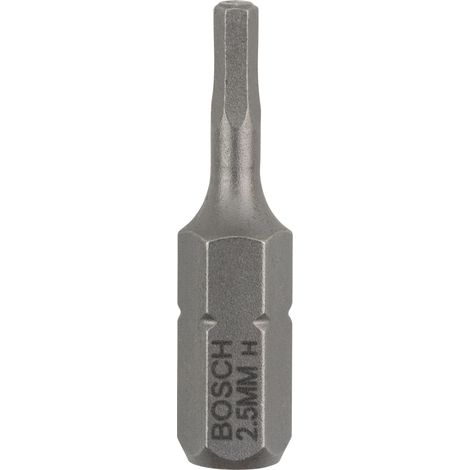 Bosch 3x Punta de destornillador Extra-Dura, HEX 2,5, 25 mm - 2607001720
