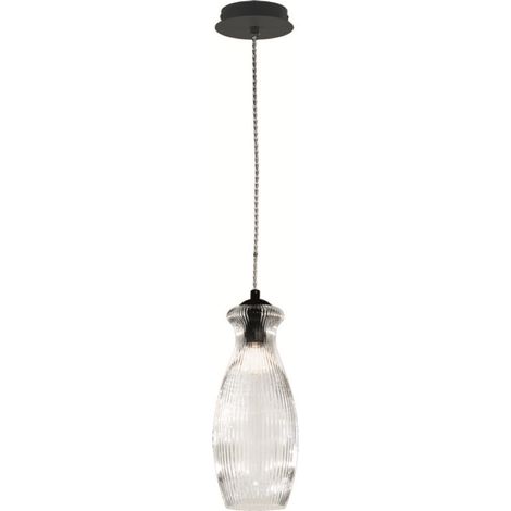 Lampada sospensione D12 cm in vetro soffiato Trasparente - MADAGASCAR Mod3 (1/2)