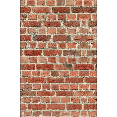 Sticker réfrigérateur et lave vaisselle, briques rouges design urbain déco, 75 cm X 49 cm (1/4)