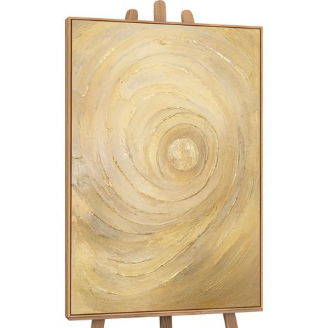 Gemälde Kreise der Zeit Rahmen Eichefarben 120x80 cm (1/5)