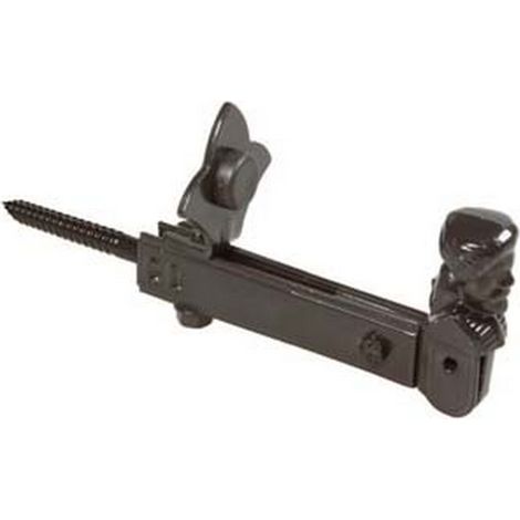 5PZ FERMAPERSIANE AD OMINO VITE FERMO REGOLABILE mm180x65h. verniciato nero