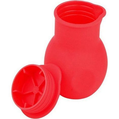 Pot à chocolat en silicone + sauce au beurre + outil de cuisson pour verser le lait au micro-ondes (rouge) (1/5)