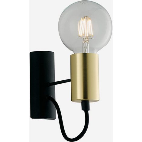 Industrielle Metall-Wandleuchte E27 im minimalistischen Blake-Design (1/2)