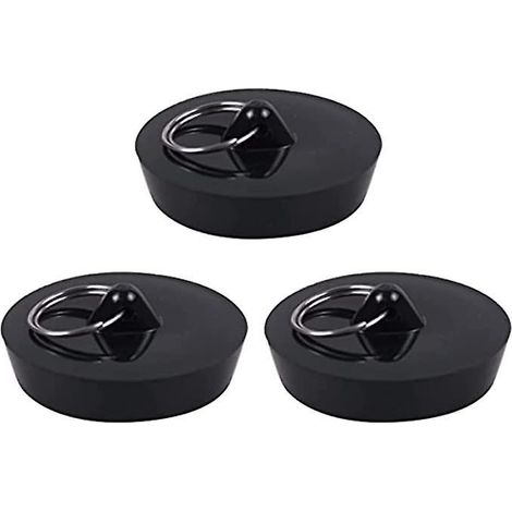set De 3 Bouchons D'vier De Piscine Noirs Avec Leurs Propres Poignes De Portage Annulaires (1/5)