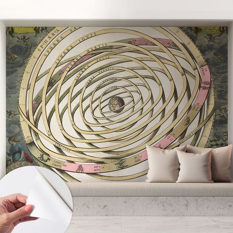 Selbsthaftend Tapete für Wohnzimmer Schlafzimmer Küche - Wanddekoration Kosmische Spirale 208x146 cm (1/5)