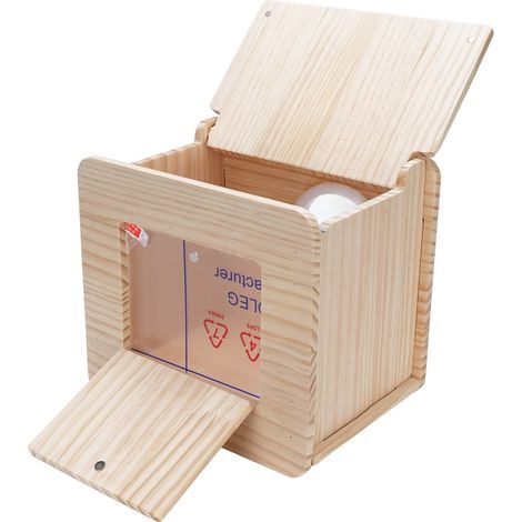 Nichoir en bois spacieux et isolé pour perruches, nid d'accouplement pour inséparables, calopsittes, conures, cacatoès et perruches ondulées. (1/5)