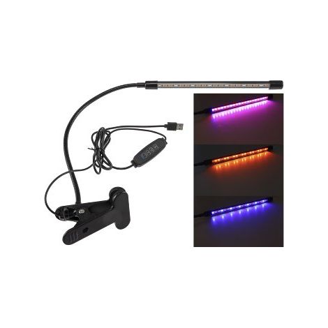 Pflanzenleuchte LED Pflanzenlicht Aufzuchtlampe Wachstumslampe Timer 20 Leds mit Klemme Klemmhalter Controller [Energieklasse G] (1/5)