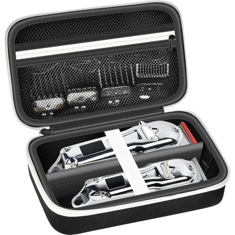 Haarschneidetasche für Herren, Haarschneidemaschine, Bartschneider, Haarschneider, Aufbewahrungsbox (nur Aufbewahrungsbox) – grauer Reißverschluss (1/5)