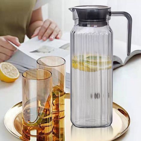 Bouteille d'eau en acrylique avec bouchon et bec verseur, 1100 ml