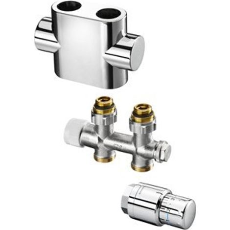 Ensemble de raccordement pour radiateur de salle de bain OV 5 DG ESt.-Design (1/2)