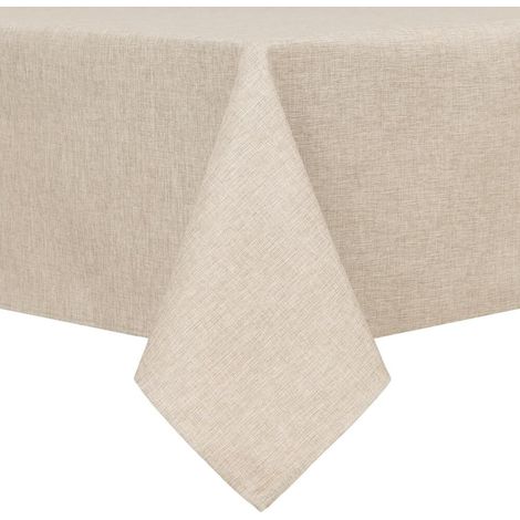 Mantel rectangular de poliéster resistente al polvo, ideal para el comedor, el jardín, fiestas, bodas o el hogar, 90 x 140 cm, color caqui. (1/5)