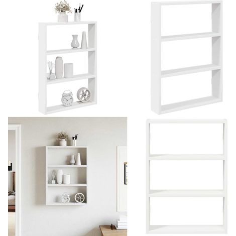 vidaXL Wandregal Weiß 43x9x60 cm Holzwerkstoff (1/5)