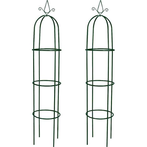 Arche de jardin, Arche porte, Arche Plantes, Decoration Pergola Grimpantes,Terrasse en forme de tour 2 pcs LKOWF57933 (1/5)