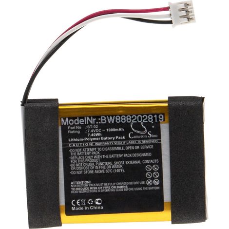 vhbw Batterie compatible avec Sony SRS-X11 enceinte, haut-parleurs (1000mAh, 7,4V, Li-polymère)