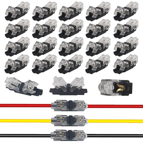 1 Pin H Connector, 20 Pieces, Solderless Solid Connector, Suitable for 18-22 AWG Wire Connections (1/5)