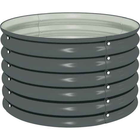 Maison Exclusive - Arriate de acero galvanizado gris 80x80x44 cm (1/5)
