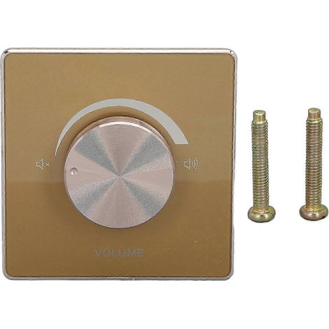 Commande de volume murale 50 W, cadre en alliage d'aluminium, commutateur de réglage à tension constante 5 positions, bouton rotatif de contrôle du volume (1/5)