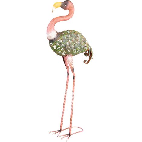 Dekoration MagicHome Mecco, Flamingo, Blech, 37x19x85 cm