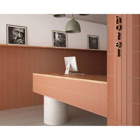 Carrelage mural faïence effet relief 20x5cm Terra – Finition mate – Pour espaces intérieurs – Boîte de 0.50 m2 – Equipe