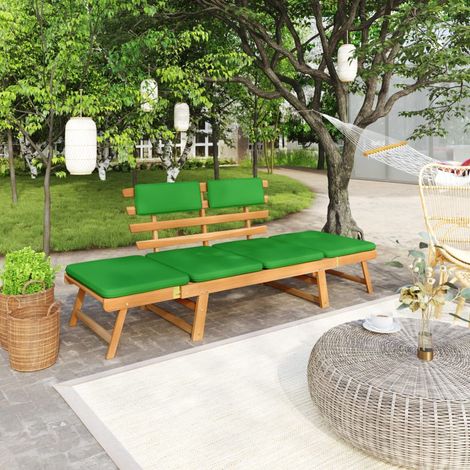 Banc de jardin avec coussins,Moderne Banc terrasse d'extérieur 2-en-1 190 cm Bois solide d'acacia -FV71773 (1/5)