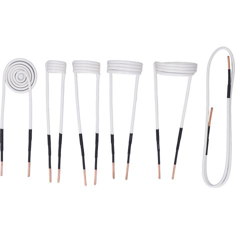 Kit de 6 Bobines pour Chauffage par Induction, Noyau Laiton 2.5mm, Diamètres 20-50mm, Fils Plats pour Induction (1/5)