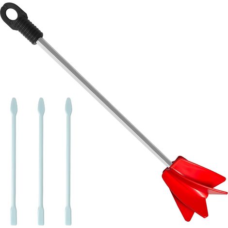 Mélangeur de peinture pour perceuse, 30 cm avec 3 bâtons en silicone - Pour résine, peinture, vernis et colle (1/5)