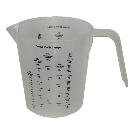 Doseur d'huile 2 temps graduée 500ml – Précision graduée pour dosage exact – Compatible avec moteurs 2 temps – Utilisation professionnelle – Axis Communications