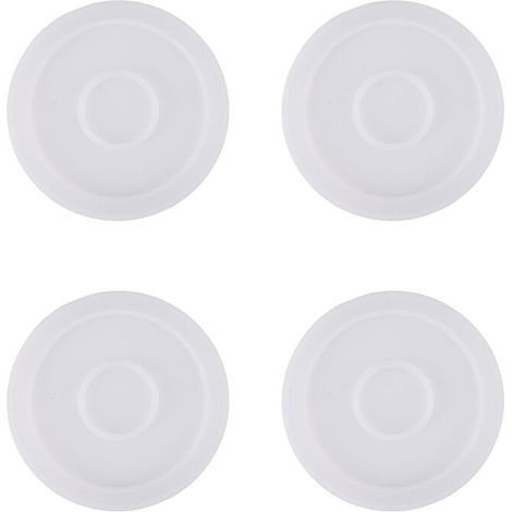 Lot de 4 moules ronds en silicone pour dessous de verre, moules transparents en résine époxy, adaptés au moulage de résine, béton, ciment et argile. (1/5)