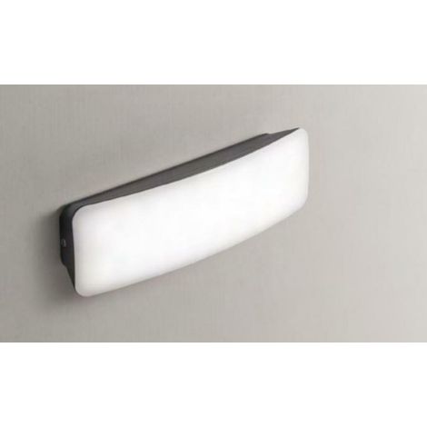 GES150- SEGNAPASSI LED 4000K 600LM 7W GRIGIO ANTRACITE IN POLICARBONATO OPALE (1/2)