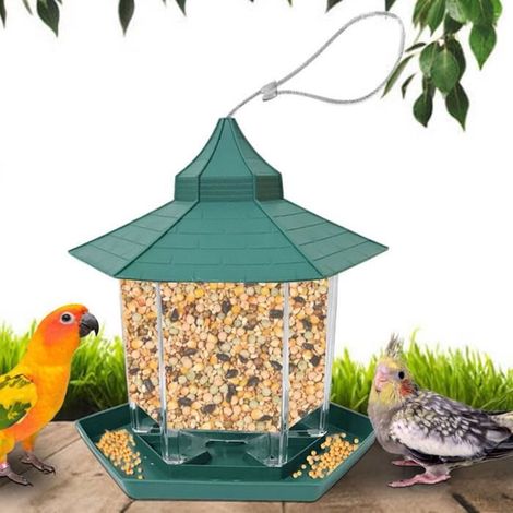 Mangeoire pour oiseaux sauvages Hanging Garden Yard Décoration extérieure Distributeur de nourriture pour oiseaux YXY201214084 (1/3)