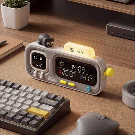 Horloge de Bureau Intelligente avec Affichage de la Température et de L'Humidité - Appareil Numérique Électrique pour - Rappel (1/5)