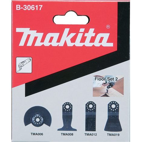 Makita – Ensemble 4 accessoires pour parquet STARLOCK – Lame segment BIM pour bois et métal – Lame plongeante HCS pour coupe précise – B67505