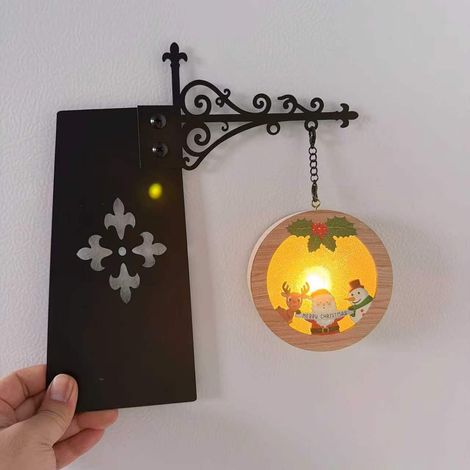 1 Dekorative Bücherregallampe Laterne Dekorative Bücherregalbeleuchtung Festtagsdekoration Zuhause Geschenk Halloween Weihnachten - Weihnachtsregal D (1/4)
