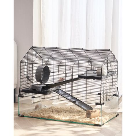 VEVOR Gabbia per Criceti, Habitat per Criceti Trasparenti con Visione a 360°, Gabbia per Piccoli Animali Domestici 29,5 x 17,3 x 24 pollici con Bottiglia d'Acqua, Casa Portatile per Piccoli Animali (1/5)