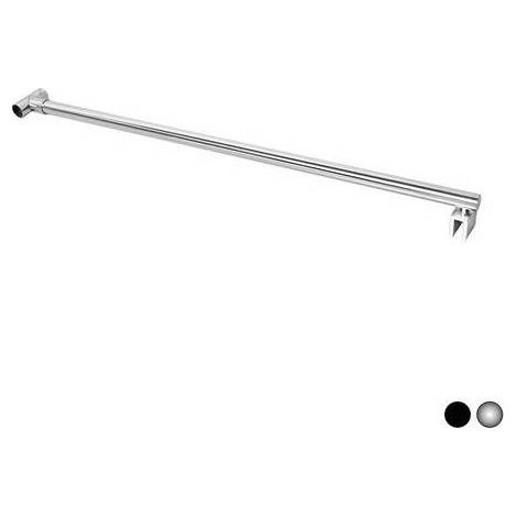 Braccio di supporto tondo con supporto a T, finiture cromo o nero.(DianFlex) Misura: cm 65 Cromo