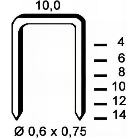 10 000 Agrafes V-14 Inox - 9x14x0.6x0.75 mm - D-Work (1/3)