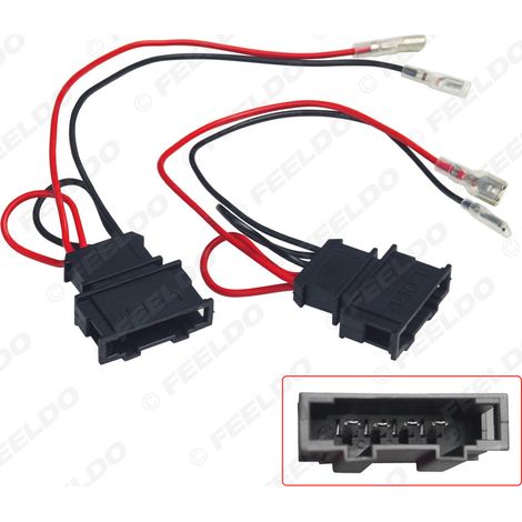 Compatible avec les câbles d'enceintes dédiés, les connecteurs de modification d'enceintes et les câbles de queue des Volkswagen Passat/Golf/Polo.