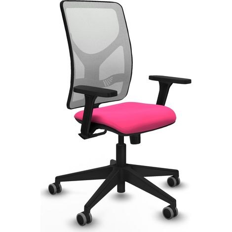 Silla de oficina piqueras y crespo Motilla cuero sintético rosa malla blanca (1/2)