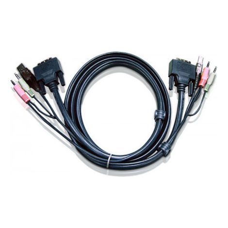 Aten Cable KVM DVI-D USB dual link de 1,8 m