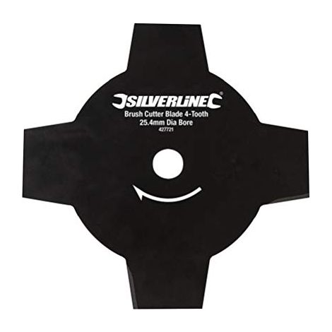 Lama a disco in acciaio al carbonio per decespugliatori 4 denti Silverline 25.4 mm (1/2)
