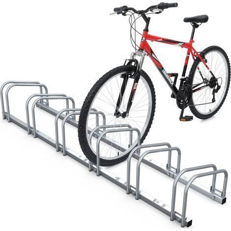 Râtelier Vélo 6 Vélos Range Vélo Système Range Vélo Rangement pour Vélo Support pour Bicyclette Sol ou Mural en Acier Revêtu Support de Rangement Vélo Jardin ou Garage Râtelier Familial (1/5)