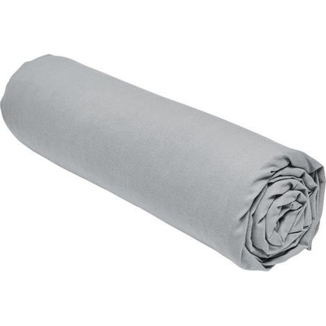 Drap housse TODAY Essential - 140 x 200+30 cm - 2 personnes - 100% Coton uni - Acier