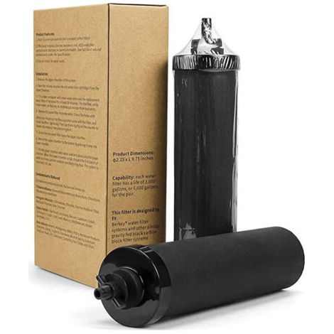Pair BB9-2 de Remplacement pour Eléments de Purification BB9-2 Black, Doulton Super Sterasyl et Propur Traveller, Nomad, King, Big Series (2 Pack)