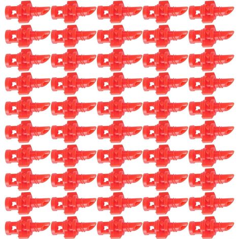 Micro-buse Arrosage - Lot de 50 - Plastique - Réglable 90-180-360 Degrés - Jardin Serre Agriculture - Pour Tuyau PVC PPR PE (1/3)