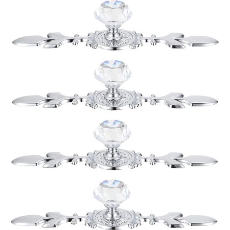 pièces de cristal avec base en argent au niveau des boutons serrage robustes et élégants, ainsi (1/5)